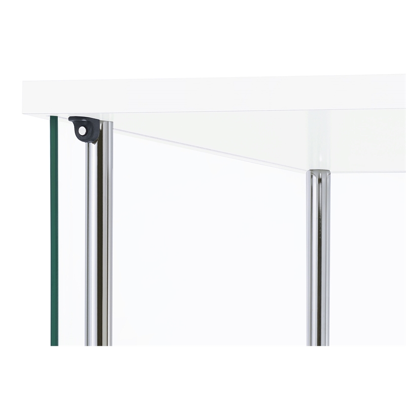 Coaster Bellatrix 3-shelf Clear Glass Curio Cabinet in White