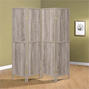 coaster room divider in driftwood gray