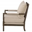 Blanchett Upholstered Bobbin Accent Chair Turned Wood Frame Beige and Natural