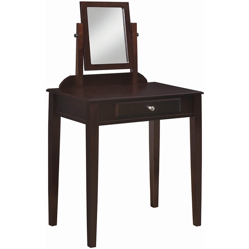 Coaster 2 Piece Bedroom Vanity Set In Espresso And Ivory 300079