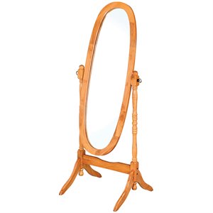 coaster oval cheval mirror in honey