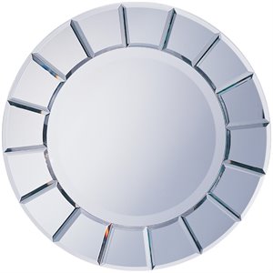 Coaster Fez Contemporary Glass Round Sun-shaped Mirror Silver