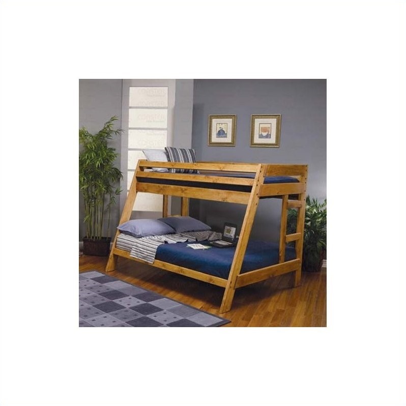Full Bunk Bed In Amber Wash, Coaster Bunk Beds Full Over Bed