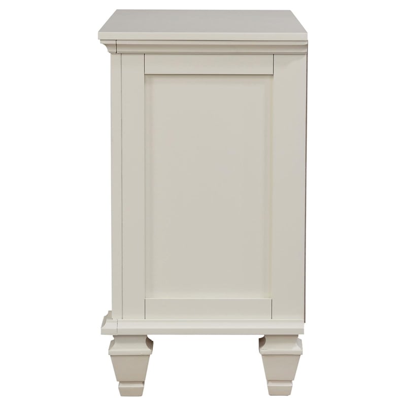 Coaster Sandy Beach Coastal 3-Drawer Wood Nightstand in White | Cymax ...