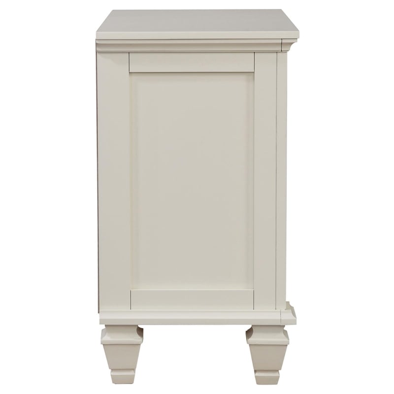 Coaster Sandy Beach Coastal 3-Drawer Wood Nightstand in White | Cymax ...