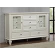 Sandy Beach 11-drawer Dresser Cream White