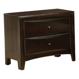 Coaster Phoenix Transitional 2-Drawer Wood Nightstand in Cappuccino