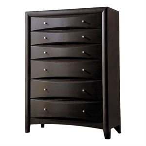 Coaster Phoenix Contemporary Wood 6-Drawer Chest in Cappuccino