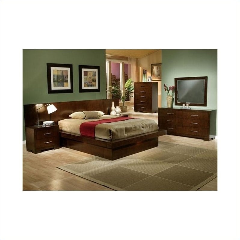 Coaster Jessica Wood Nightstand Back Panel Pair in Cappuccino (Set of 2)