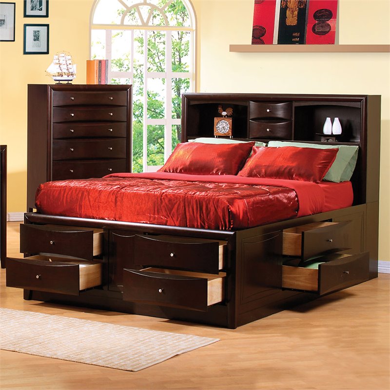 Coaster Phoenix Captain S Bed In Cappuccino 200409x - Prepac Tall Queen Captain S Platform Storage Bed With 12 Drawers Cherry Coaster Phoenix Captain S Bed In Cappuccino 200409x - Prepac Tall Queen Captain S Platform Storage Bed With 12 Drawers Cherry