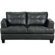 Coaster Samuel Faux Leather Tufted Loveseat in Black