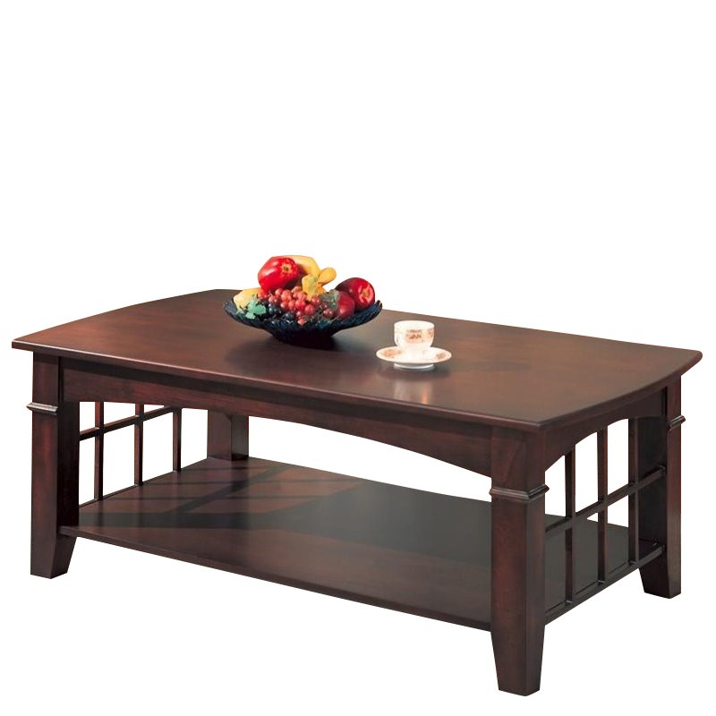 Coaster Abernathy Rectangular Coffee Table With Shelf In Cherry 700008 Coaster Abernathy Rectangular Coffee Table With Shelf In Cherry
