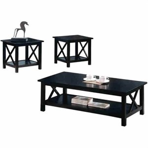 coaster briarcliff 3 piece casual coffee table set