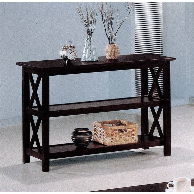 Rachelle 2-shelf Wood Entryway Console Table Deep Merlot