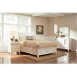 Sandy Beach Wood Eastern King Storage Panel Bed Cream White