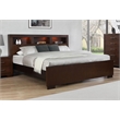 Jessica Eastern King LED Storage Bookcase Bed Cappuccino