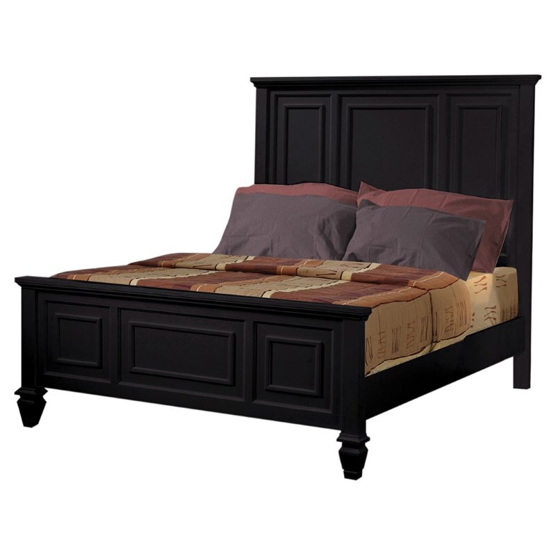 Coaster Sandy Beach King Panel Bed in Black Cymax Business