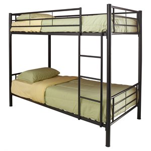 coaster denley bunk bed in black
