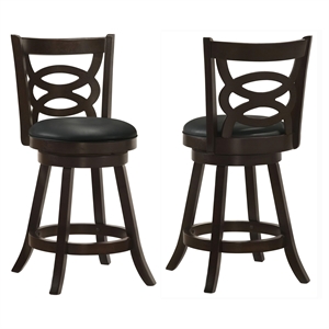 Calecita Wood Swivel Counter Stool Cappuccino