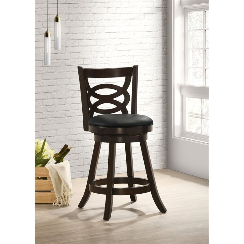 Calecita Wood Swivel Counter Stool Cappuccino