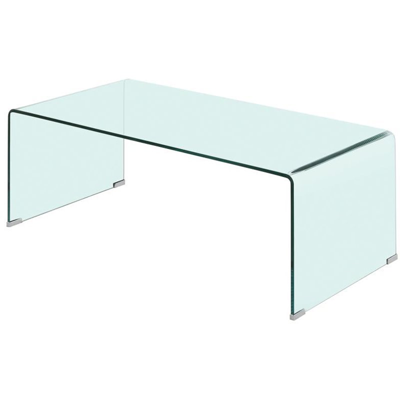 Coaster Contemporary Rectangular Glass Coffee Table in Clear