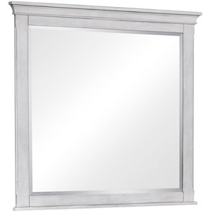 coaster franco rectangular mirror in antique white