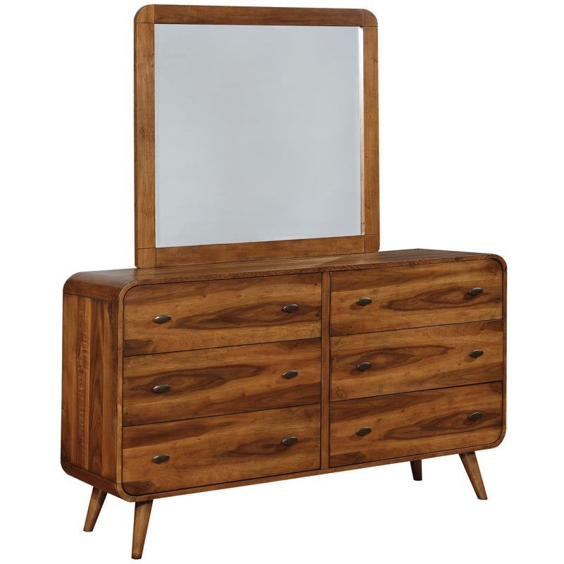 Robyn 6-drawer Bedroom Dresser Dark Walnut
