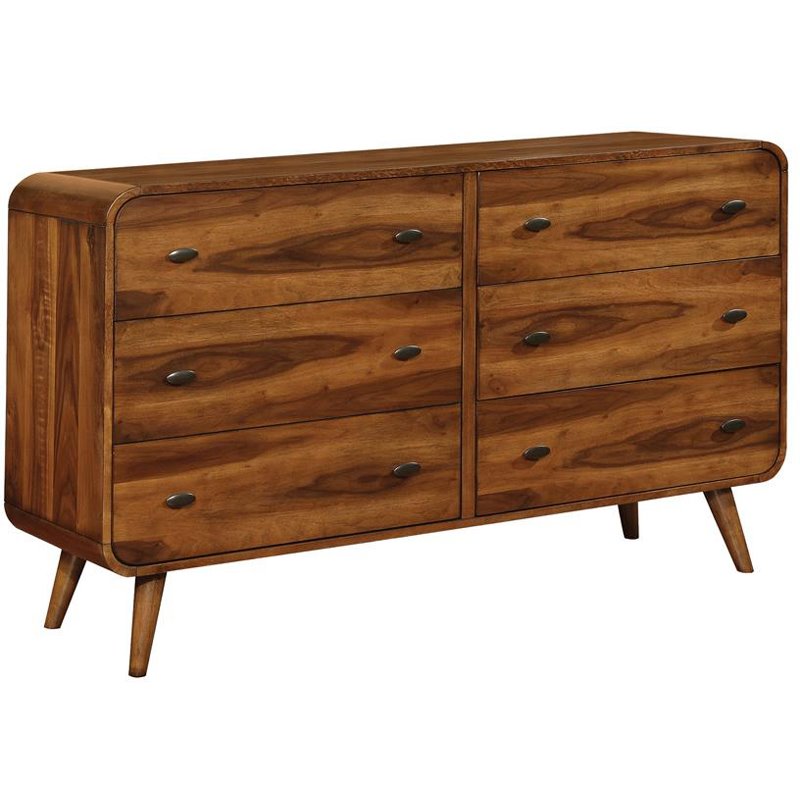 Robyn 6-drawer Bedroom Dresser Dark Walnut
