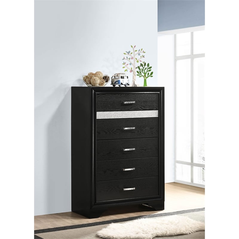 Miranda 6-drawer Bedroom Chest Black