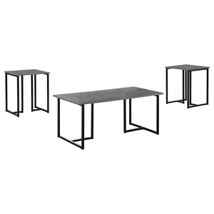 Coaster Nyla 3-piece Engineered Wood Coffee Table Set Weathered Gray