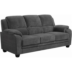 coaster northend transitional upholstered sofa in charcoal