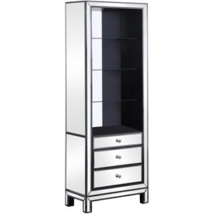 Coaster 3-drawer Wood Media Tower Black Titanium and Silver