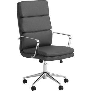coaster high back upholstered office chair in gray