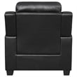 Finley Upholstered Padded Arm Tufted Accent Chair Black