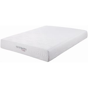 coaster key twin memory foam mattress in white