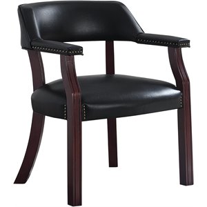 coaster office chair with nailhead trim in black