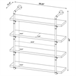 Elmcrest 39-inch 4-shelf Wall Bookshelf Rustic Oak