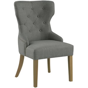 coaster florence tufted upholstered dining chair in gray
