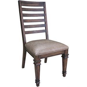 coaster delphine ladder back side chair in brown