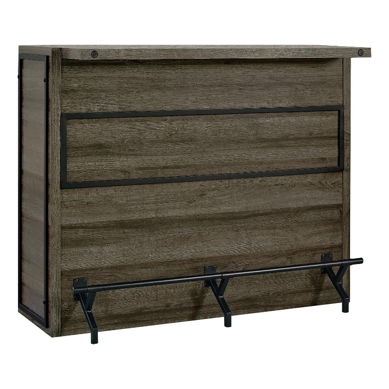 Joe 5-shelf Composite Wood Home Bar Wine Cabinet Aged Oak