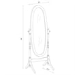 Foyet Wood Adjustable Full Length Cheval Mirror Black