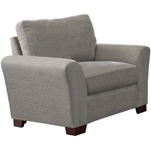 coaster drayton flared arm upholstered chair in warm grey