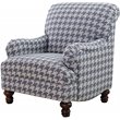 Glenn Upholstered English Arm Accent Chair Blue