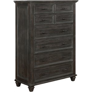 coaster atascadero 8 drawer chest in weathered carbon