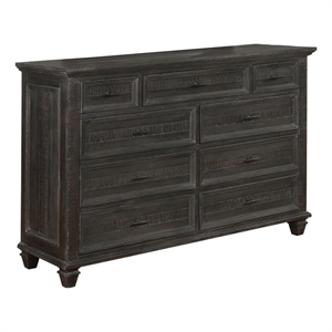 Coaster Transitional 9-Drawer Wood Dresser with Jewelry Tray in Gray