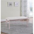 Coaster Massi Traditional Fabric Tufted Upholstered Bench in White
