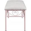 Coaster Massi Traditional Fabric Tufted Upholstered Bench in White