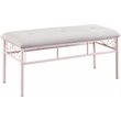 Coaster Massi Traditional Fabric Tufted Upholstered Bench in White
