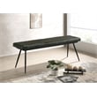 Misty Leather Upholstered Dining Bench Antique Espresso