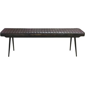 Coaster Partridge Cushion Bench in Espresso and Black